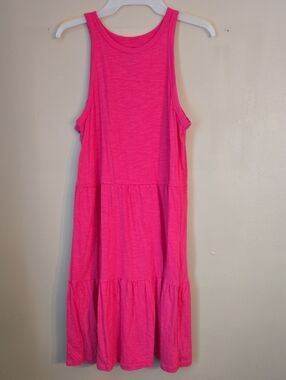 GAP - Sleeveless Tiered Dress - Hot Pink